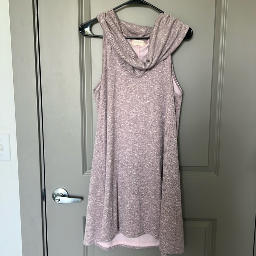 Off the shoulder, pink/purple dress, short, lightly worn, very comfortable